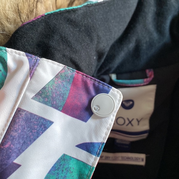 Girls Roxy Ski m/Snowboarding Jacket/Coat - Bright/Multicolored/Rainbow - Picture 16 of 16